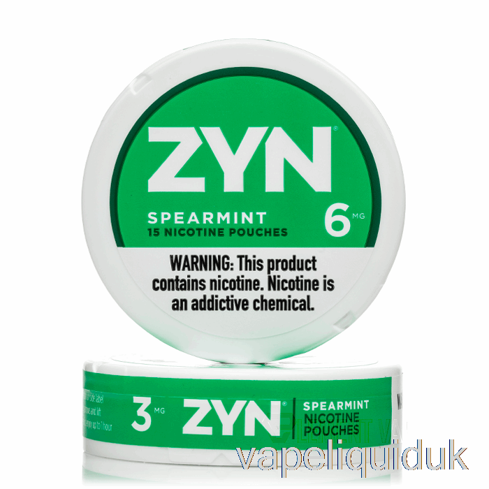 ZYN Nicotine Pouches - SPEARMINT 6mg (5-PACK) Vape Juice